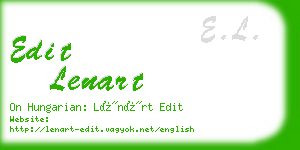edit lenart business card